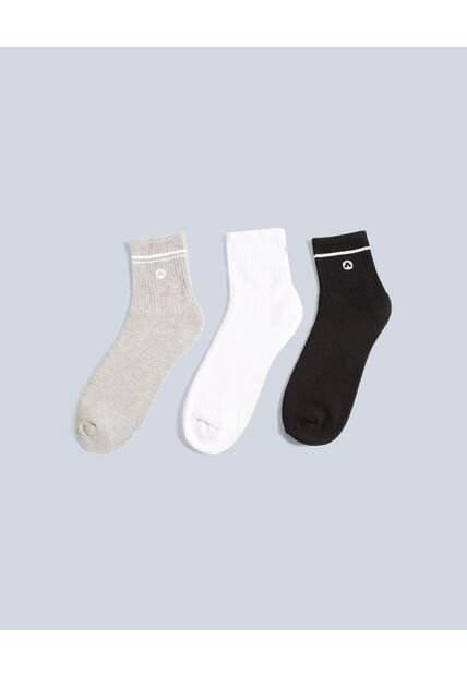 Pack X3 Medias Caña Media En Microfibra X3 Para Hombre Gris Atmos