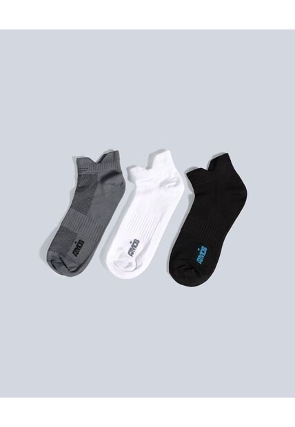 Pack X3 Medias Tobilleras En Microfibra X3 Para Hombre Gris Atmos