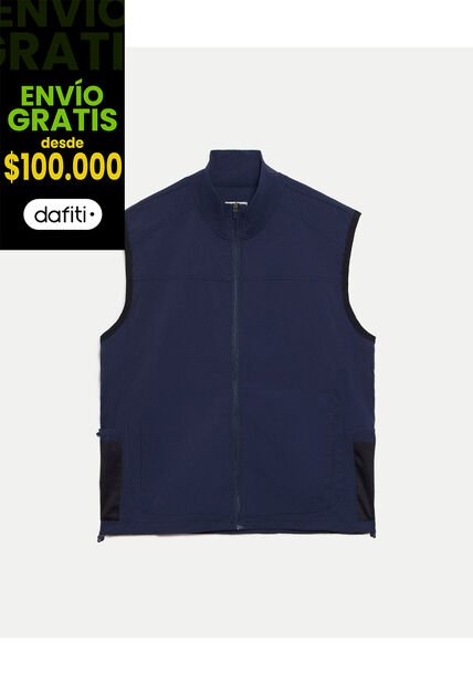 Chaleco  Para Hombre Plano Color Azul Marca Atmos #32250007