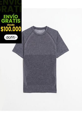 Camiseta Seamless Cuello Redondo  Para Hombre Negro Atmos Atmos