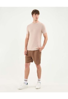 Bermuda Para Hombre Regular Corto Color Café Marca Atmos #32100099