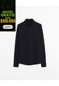 Buzo Ajustado Cuello Alto Training  Para Hombre Negro Atmos de Atmos