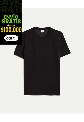 Camiseta Slim Fit Básica Plush  Para Hombre Negro Atmos Atmos