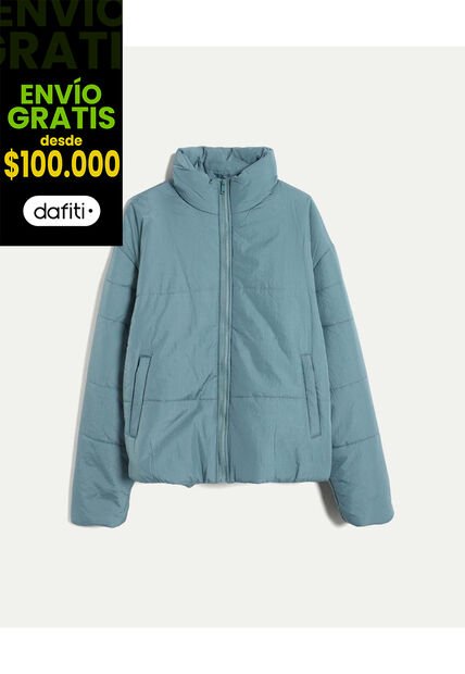 Chaqueta Acolchada Cuello Alto  Para Hombre Verde Atmos