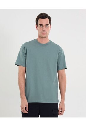 Camiseta Para Hombre Manga Corta Cuello Redondo Color Verde Marca Atmos #32090225