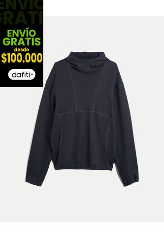 Buzo Con Capota Y Cortes  Para Hombre Negro Atmos Atmos