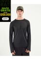 Camiseta Deportiva Manga Con Ojal  Para Hombre Negro Atmos de Atmos