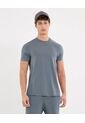 Camiseta Deportiva Manga Corta Regular Fit  Para Hombre Gris Atmos de Atmos