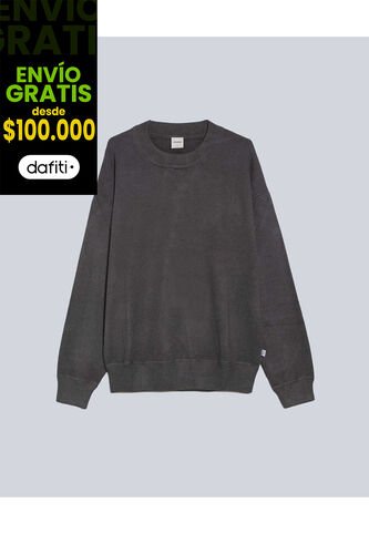 Saco Tejido Cuello Redondo  Para Hombre Negro Atmos Atmos