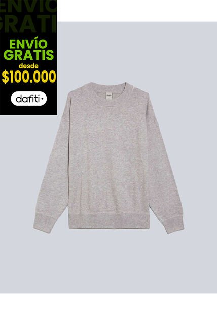 Saco Tejido Cuello Redondo  Para Hombre Gris Atmos