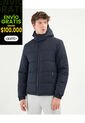 Chaqueta Acolchada Capota Desmontable  Para Hombre Negro Atmos de Atmos