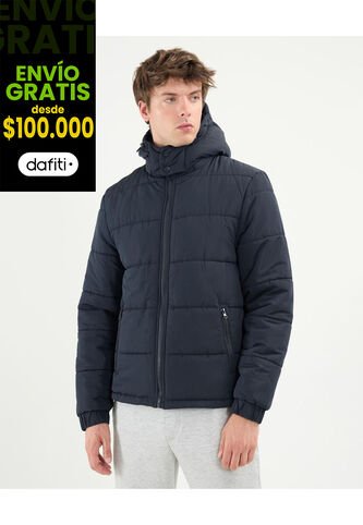 Chaqueta Acolchada Capota Desmontable  Para Hombre Negro Atmos Atmos