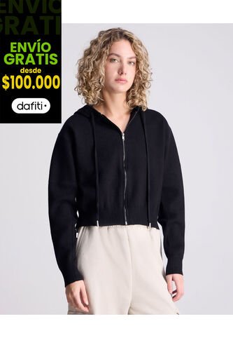 Saco Para Mujer Zipper Color Negro Marca Atmos #31330003 Atmos