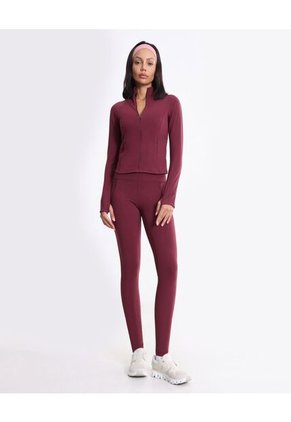 Buzo Ajustado Cuello Alto Training Aerius Skin Para Mujer  Deportiva  Color Vino Marca Atmos