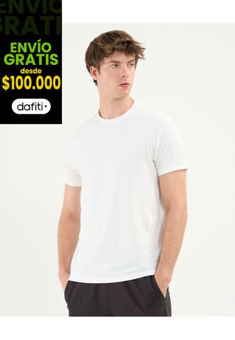 Camiseta Deportiva Manga Corta Regular Fit  Para Hombre Blanco Atmos Atmos