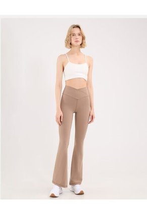 Leggings Flare Aerius Skin  Para Mujer Mocca Atmos
