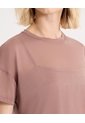 Camiseta Manga Corta En Mesh Para Mujer  Deportiva  Color Café Marca Atmos de Atmos