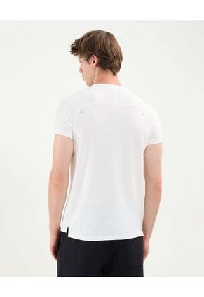 Camiseta Deportiva Texturizada  Para Hombre Hueso Atmos