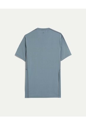 Camiseta Deportiva Manga Corta Regular Fit  Para Hombre Azul Atmos