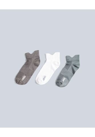 Pack X3 Medias Tobilleras En Microfibra X3 Para Hombre Gris Atmos Atmos