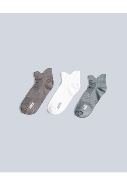 Pack X3 Medias Tobilleras En Microfibra X3 Para Hombre Gris Atmos