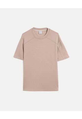 Camiseta Para Hombre Manga Corta Cuello Redondo Color Mocca Marca Atmos #32090250 Atmos