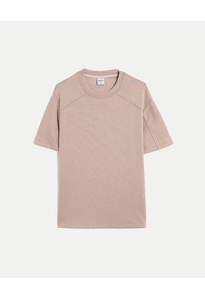 Camiseta Para Hombre Manga Corta Cuello Redondo Color Mocca Marca Atmos #32090250