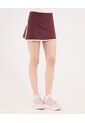 Falda Deportiva Con Biker Aerius Skin  Para Mujer Vino Atmos de Atmos