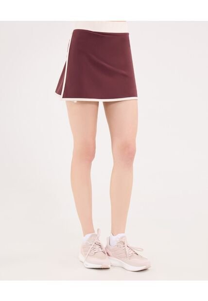 Falda Deportiva Con Biker Aerius Skin  Para Mujer Vino Atmos