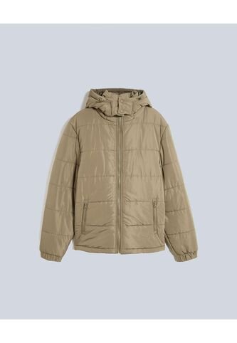 Chaqueta Puffer Capota Desmontable  Para Hombre Verde Atmos Atmos