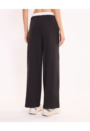 Pantalón Amplio Alotech Con Pretina Para Mujer Negro Atmos
