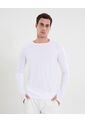 Camiseta Deportiva Manga Con Ojal  Para Hombre Blanco Atmos de Atmos