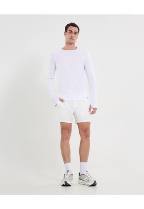 Camiseta Deportiva Manga Con Ojal  Para Hombre Blanco Atmos