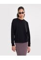 Buzo Básico Cuello Redondo Plush  Para Mujer Negro Atmos de Atmos