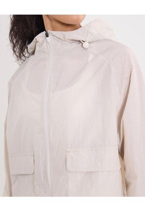 Chaqueta Rompevientos Con Capota Y Bolsillos Para Mujer Mocca Atmos
