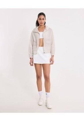 Chaqueta Rompevientos Con Capota Y Bolsillos Para Mujer Mocca Atmos