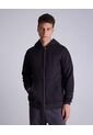 Buzo Hoodie Full Zipper  Para Hombre Negro Atmos de Atmos