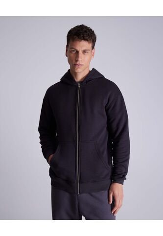 Buzo Hoodie Full Zipper  Para Hombre Negro Atmos Atmos