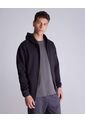 Buzo Hoodie Full Zipper  Para Hombre Negro Atmos de Atmos