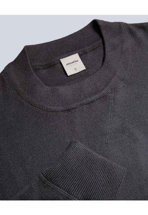Saco Tejido Cuello Redondo  Para Hombre Negro Atmos