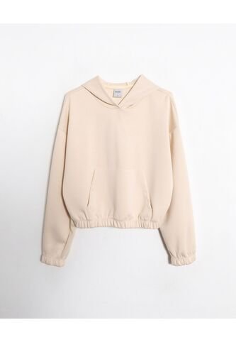 Buzo  Para Mujer Hoodie Color Crema Marca Atmos #31060087 Atmos