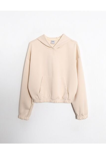 Buzo  Para Mujer Hoodie Color Crema Marca Atmos #31060087