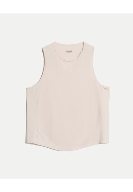 Camiseta  Para Mujer Manga Sisa Cuello Redondo Color Beige Marca Atmos #31090350