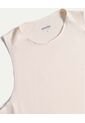 Camiseta  Para Mujer Manga Sisa Cuello Redondo Color Beige Marca Atmos #31090350 de Atmos