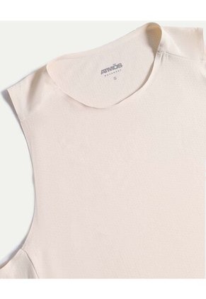 Camiseta  Para Mujer Manga Sisa Cuello Redondo Color Beige Marca Atmos #31090350