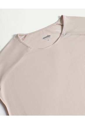 Camiseta  Para Mujer Manga Corta Cuello Redondo Color Beige Marca Atmos #31090342