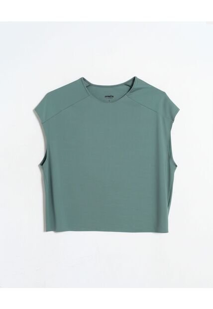 Camiseta  Para Mujer Manga Corta Cuello Redondo Color Verde Marca Atmos #31090343