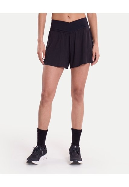 Short Cross Con Biker Interno  Para Mujer Negro Atmos
