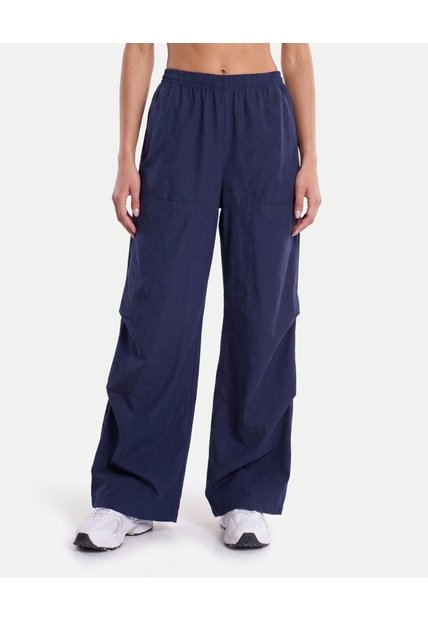 Pantalón Parachute Microcomfort  Para Mujer Azul Atmos