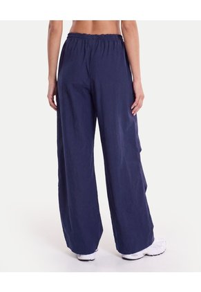 Pantalón Parachute Microcomfort  Para Mujer Azul Atmos